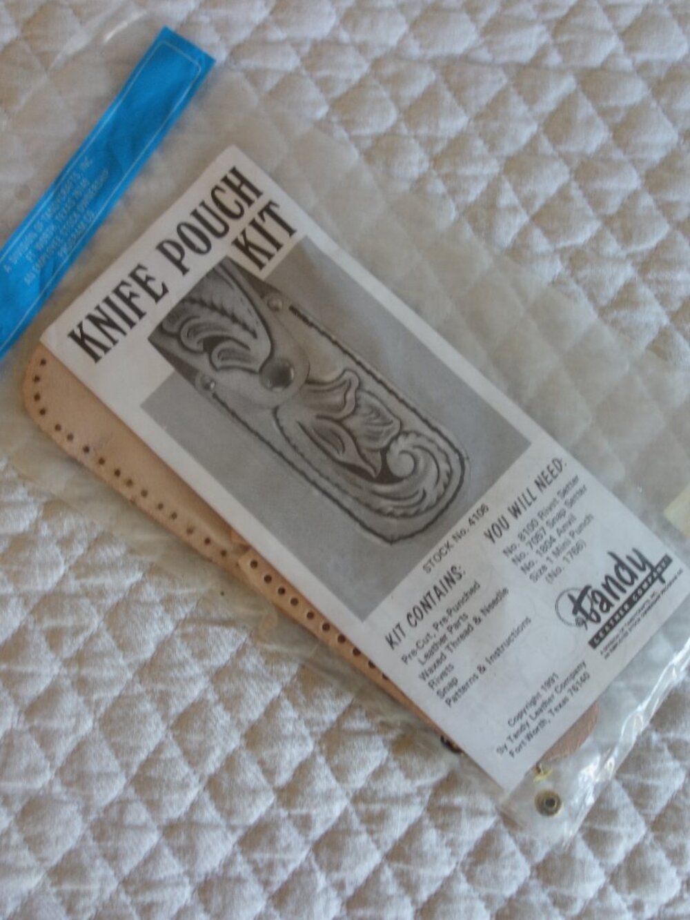Vtg – New / Sealed – TANDY Leather Knife Pouch Kit